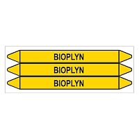 Značení potrubí, bioplyn,3 ks, 355 × 37 mm